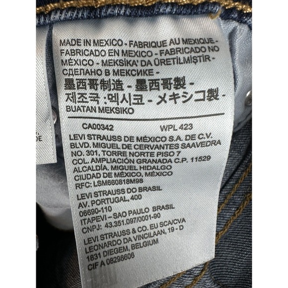 Levi's 505 Jeans Mens 34x29 Blue Denim Straight Leg Zip Fly Medium Wash Stretch - Picture 7 of 10